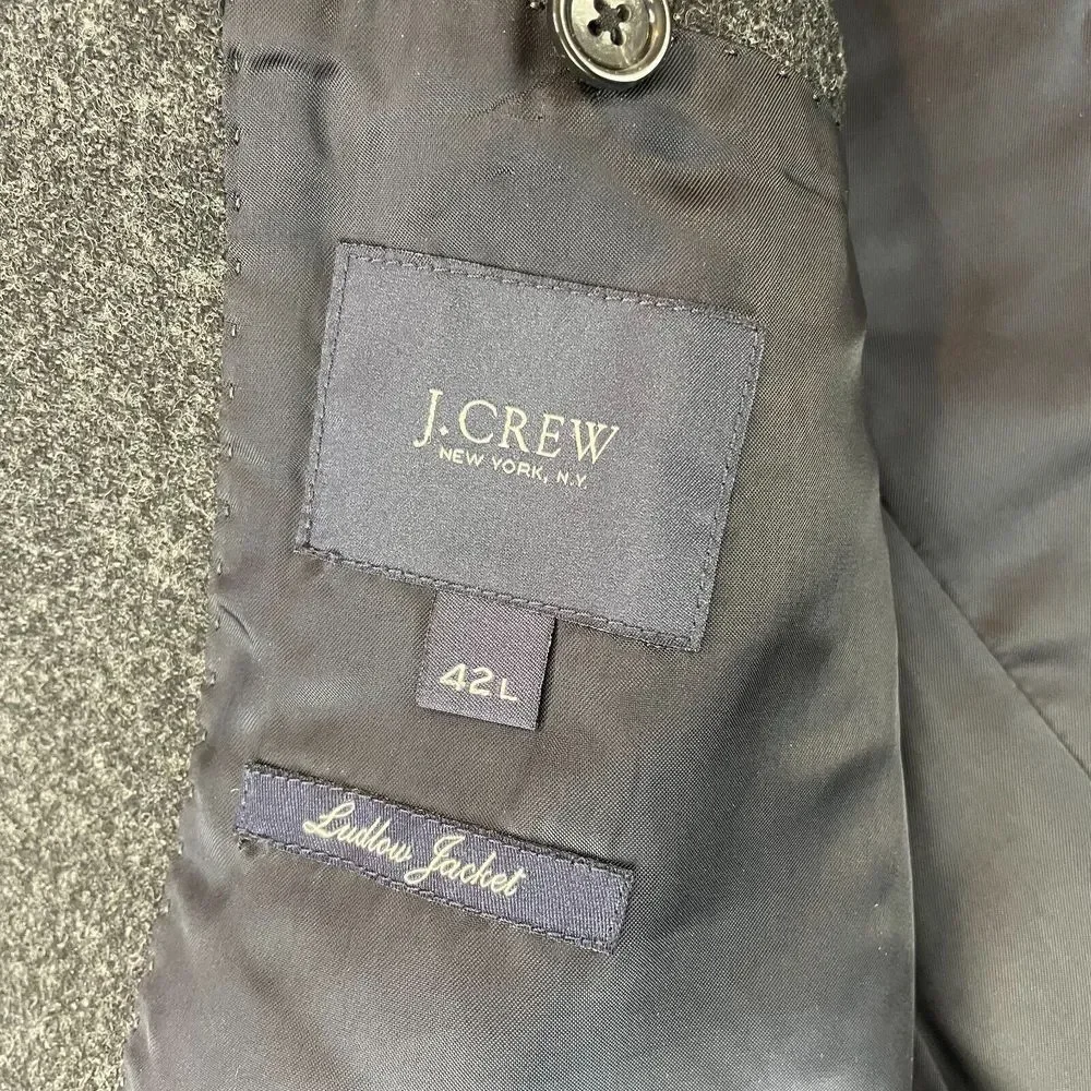 J. Crew Ludlow Sport Coat Jacket 42L‎ Gray 100% Wool Yorkshire Moon Tweed